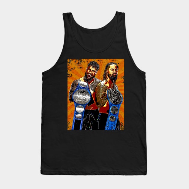 The Usos // Retro Comics Style Tank Top by Kolovos Comic